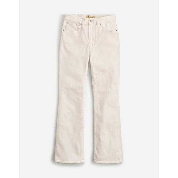 Madewell Petite Kick Out Crop Jeans Pure White Stretch Casual P31 NWT - Picture 5 of 6